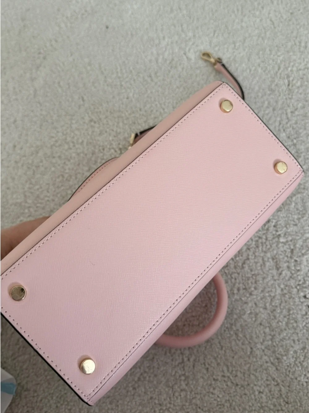 kate spade Pink Saffiano Leather Satchel with Gold Hardware - Picture 6 of 7